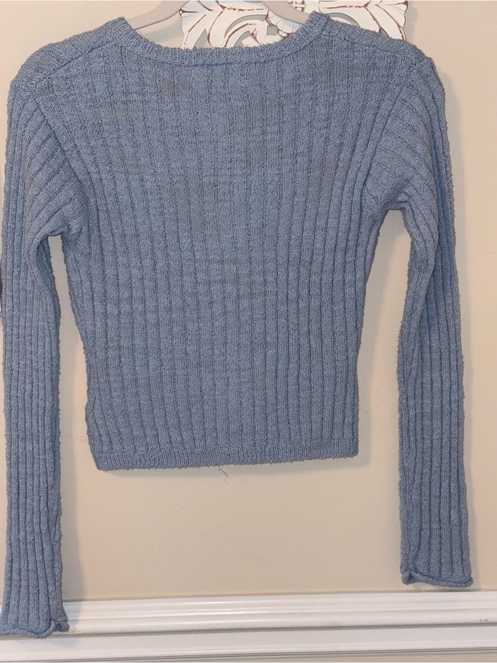 Universal Thread Light Blue Ribbed Button-Front Cardigan - Picture 10 of 12